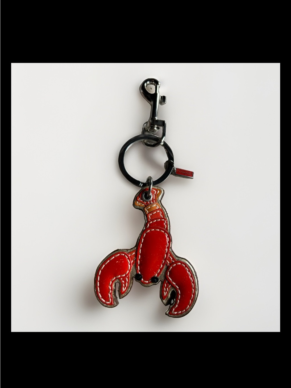 Coach Red Patent Leather Lobster Bag Charm, 2008-Style: #92498 *Limited Edition*
